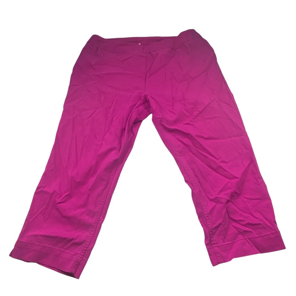 Soft Surroundings Capris Pants Magenta PXL Cropped Casual Comfort